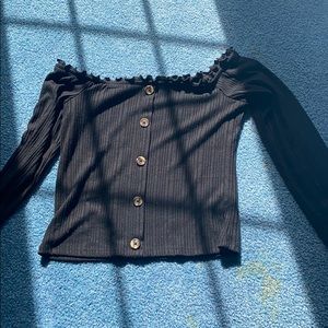 Aeropostale off the shoulder long sleeve top